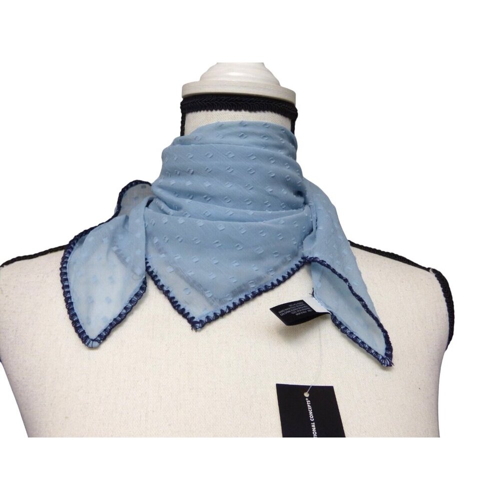 INC International Concepts Swiss Dot Bandana Scarf, Blue